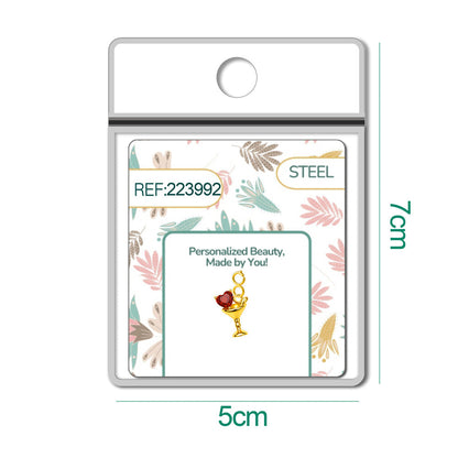 CHARM de Cobre Chapado a Oro 14K con Circonita-con Cierre