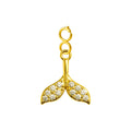 CHARM de Cobre Chapado a Oro 14K con Circonita-con Cierre - cotigo