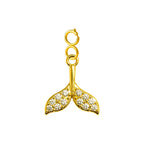 CHARM de Cobre Chapado a Oro 14K con Circonita-con Cierre - cotigo