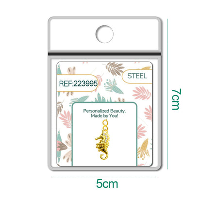 CHARM de Cobre Chapado a Oro 14K con Circonita-con Cierre