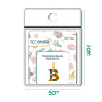 CHARM de Letra B Acero color Dorado con Circonita-con Cierre - cotigo