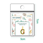 CHARM de Letra G Acero color Dorado con Circonita-con Cierre - cotigo