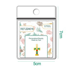CHARM de Letra T Acero color Dorado con Circonita-con Cierre - cotigo