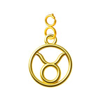 CHARM de Zodíaco Touro Acero color Dorado-con Cierre - cotigo