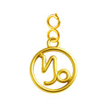 CHARM de Zodíaco Capricórnio Acero color Dorado-con Cierre - cotigo