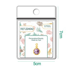 CHARM Acero Dorado con piedra Nacimiento de FEBRERO-con Cierre - cotigo