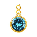 CHARM Acero Dorado con piedra Nacimiento de MARZO-con Cierre - cotigo