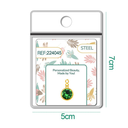 CHARM Acero Dorado con piedra Nacimiento de MAYO-con Cierre