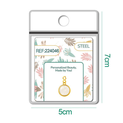 CHARM Acero Dorado con piedra Nacimiento de JUNIO-con Cierre