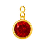 CHARM Acero Dorado con piedra Nacimiento de JULIO-con Cierre - cotigo