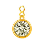 CHARM Acero Dorado con piedra Nacimiento de AGOSTO-con Cierre - cotigo