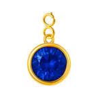 CHARM Acero Dorado con piedra Nacimiento de SEPTIEMPRE-con Cierre - cotigo