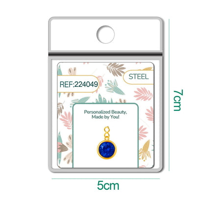 CHARM Acero Dorado con piedra Nacimiento de SEPTIEMPRE-con Cierre