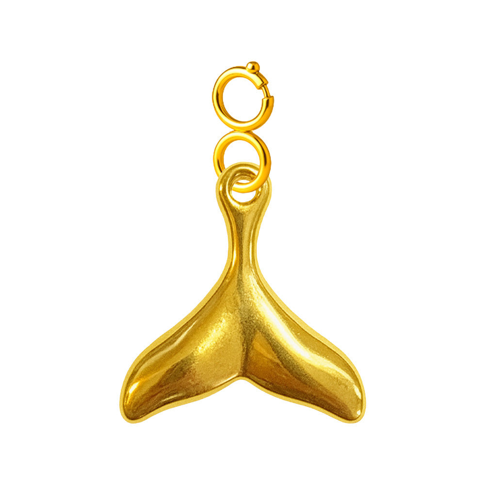 CHARM Acero Dorado Chapado Oro 14 K-con Cierre