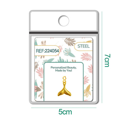 CHARM Acero Dorado Chapado Oro 14 K-con Cierre