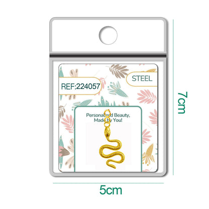 CHARM Acero Dorado Chapado Oro 14 K-con Cierre