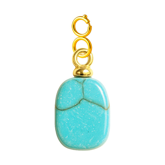 CHARM Acero Dorado Chapado Oro 14 K-con Cierre