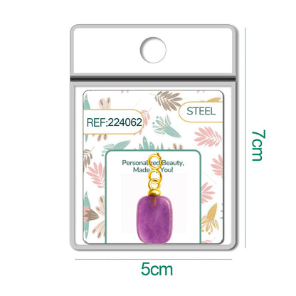 CHARM Acero Dorado Chapado Oro 14 K-con Cierre