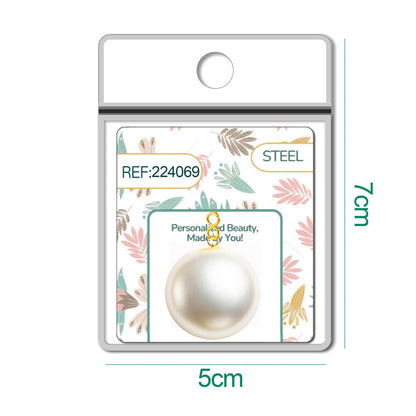 CHARM Acero Dorado Chapado Oro 14 K-con Cierre