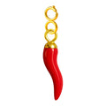 Charm colgante de guindilla roja con cierre de acero