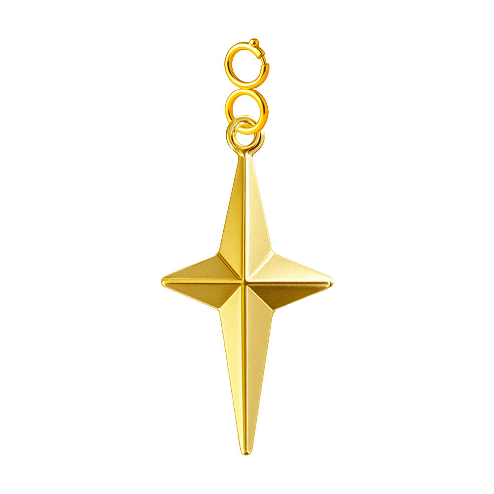 Charm colgante de estrella polar con cierre de acero