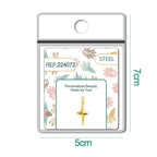 CHARM Acero Dorado Chapado Oro 14 K-con Cierre - cotigo