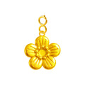 Charm colgante de flor con cierre de acero