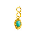 CHARM Acero Dorado Chapado Oro 14 K-con Cierre - cotigo