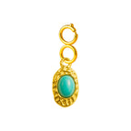 CHARM Acero Dorado Chapado Oro 14 K-con Cierre - cotigo