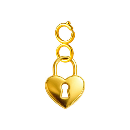 CHARM Acero Dorado Chapado Oro 14 K-con Cierre