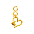 CHARM Acero Dorado Chapado Oro 14 K-con Cierre - cotigo