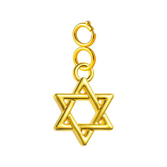 CHARM Acero Dorado Chapado Oro 14 K-con Cierre