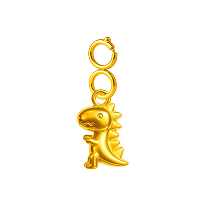 CHARM Acero Dorado Chapado Oro 14 K-con Cierre
