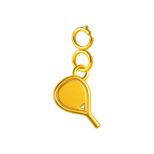 CHARM Acero Dorado Chapado Oro 14 K-con Cierre