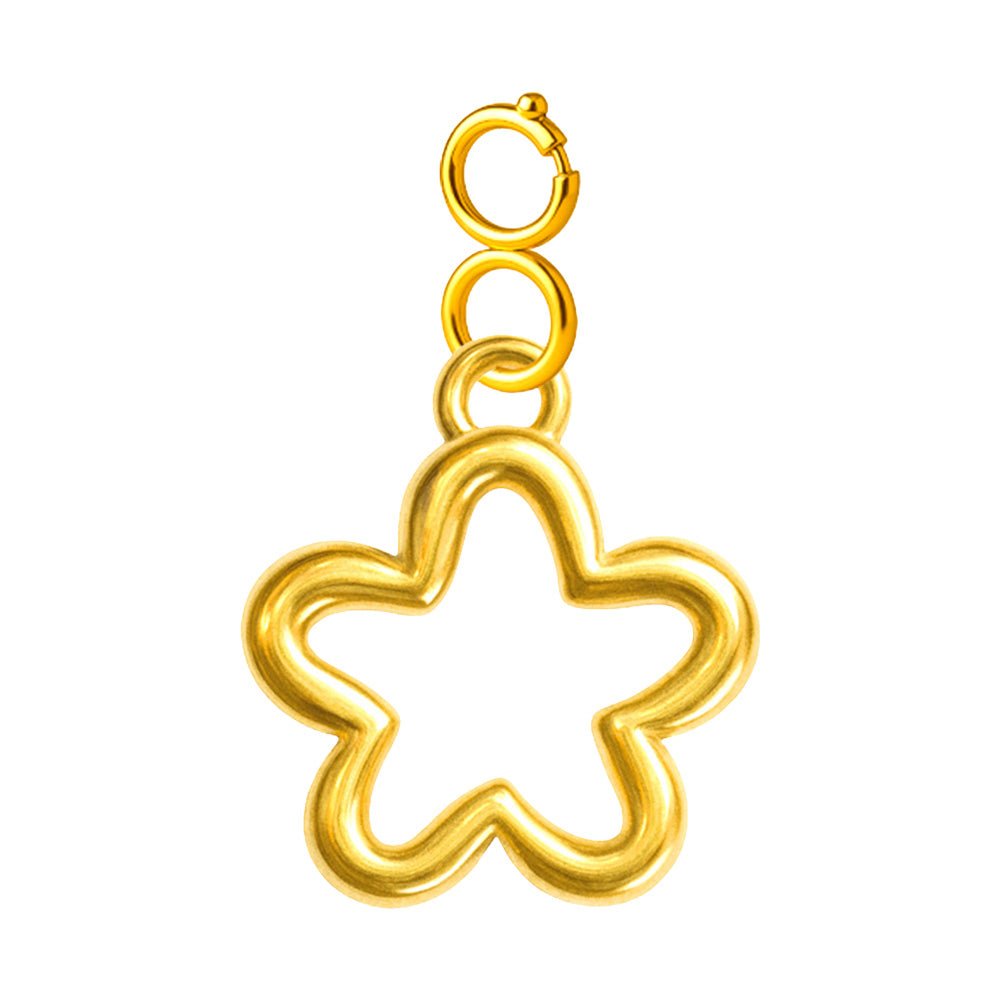 CHARM Acero Dorado Chapado Oro 14 K-con Cierre