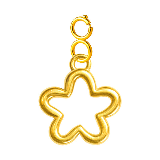CHARM Acero Dorado Chapado Oro 14 K-con Cierre