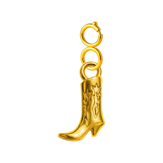 CHARM Acero Dorado Chapado Oro 14 K-con Cierre