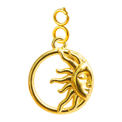 CHARM Acero Dorado Chapado Oro 14 K-con Cierre