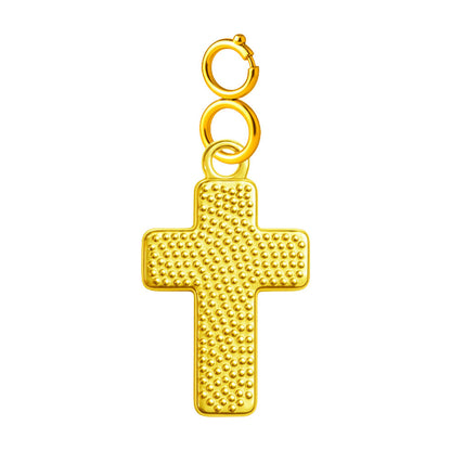 CHARM Acero Dorado Chapado Oro 14 K-con Cierre