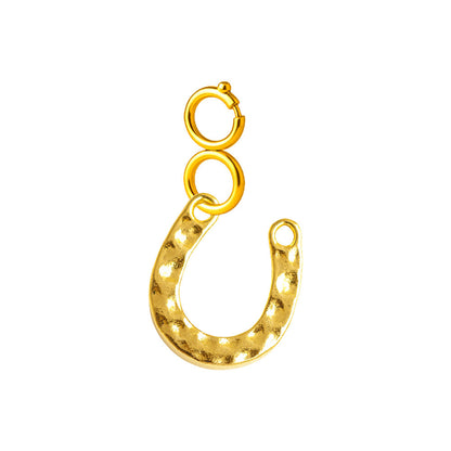 CHARM Acero Dorado Chapado Oro 14 K-con Cierre