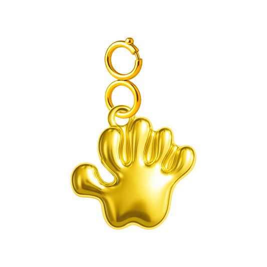 CHARM Acero Dorado Chapado Oro 14 K-con Cierre