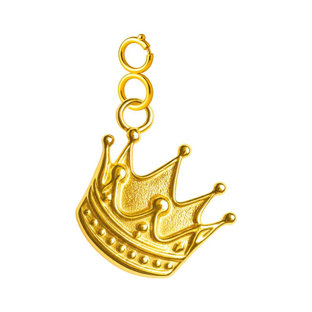 CHARM Acero Dorado Chapado Oro 14 K-con Cierre