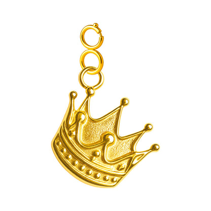 CHARM Acero Dorado Chapado Oro 14 K-con Cierre