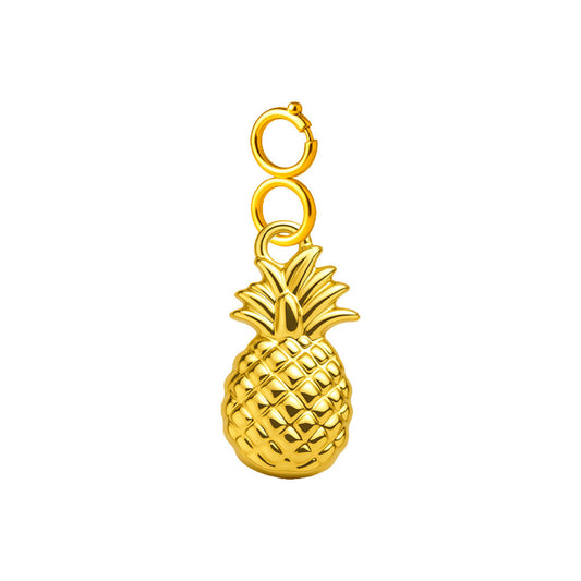 CHARM Acero Dorado Chapado Oro 14 K-con Cierre