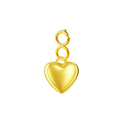 CHARM Acero Dorado Chapado Oro 14 K-con Cierre