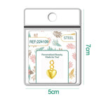 CHARM Acero Dorado Chapado Oro 14 K-con Cierre - cotigo