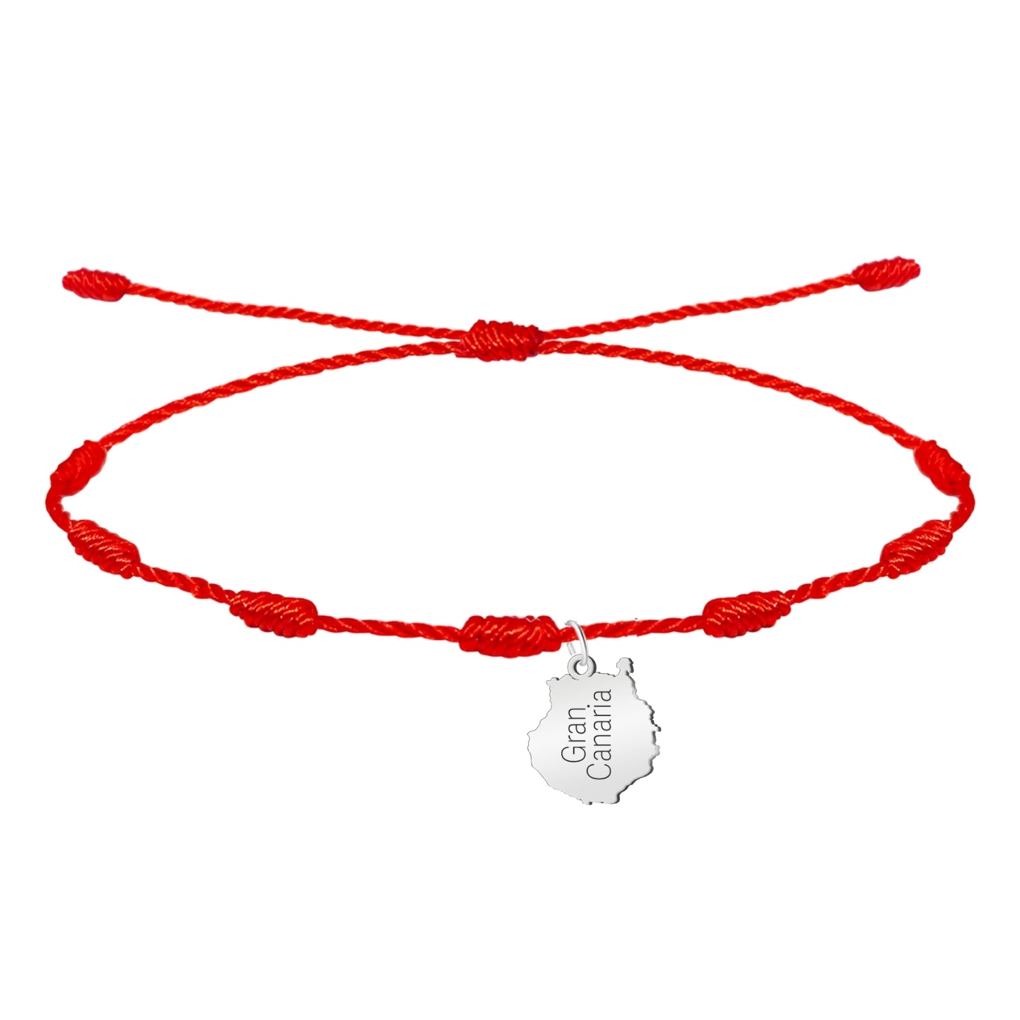 Pulsera 7 Nudos Mapa de Gran Canaria Acero