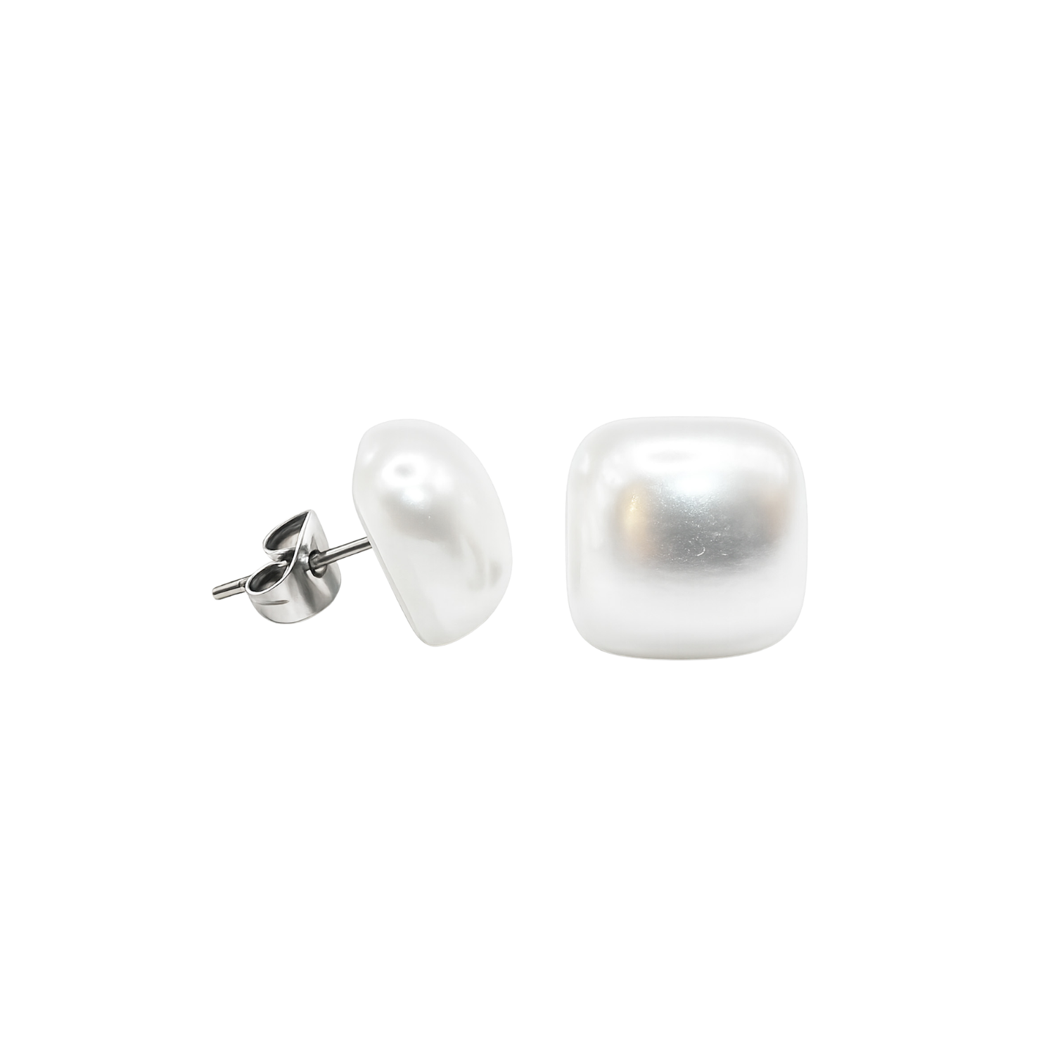 Pendientes de Perlas Cuadrado