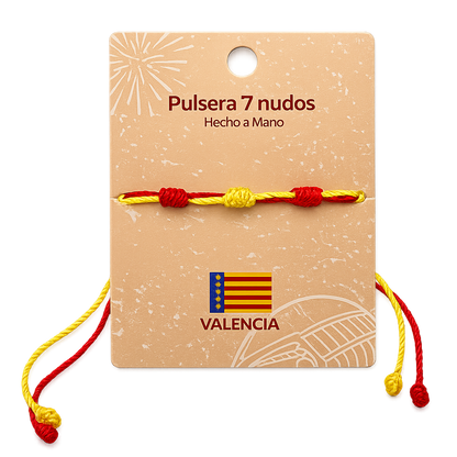 Pulsera 7 Nudos Coloreado - Tono Valencia
