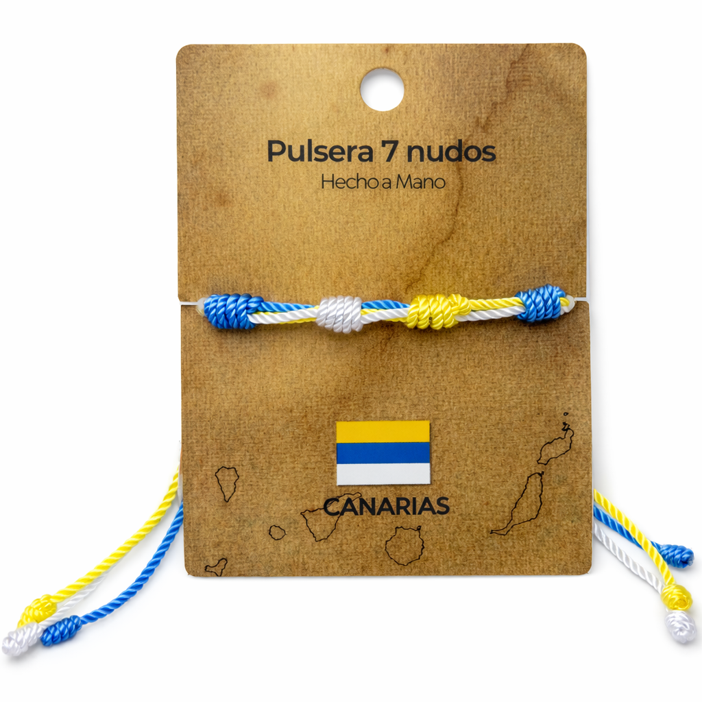 Pulsera 7 Nudos Coloreado - Tono Canarias cotigo